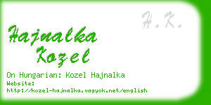 hajnalka kozel business card